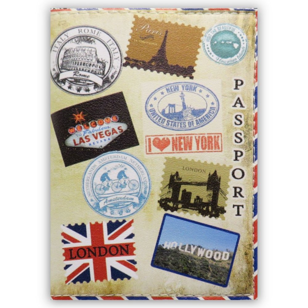 Passport Cover Holder Travel Case Gift For Women Men Kids